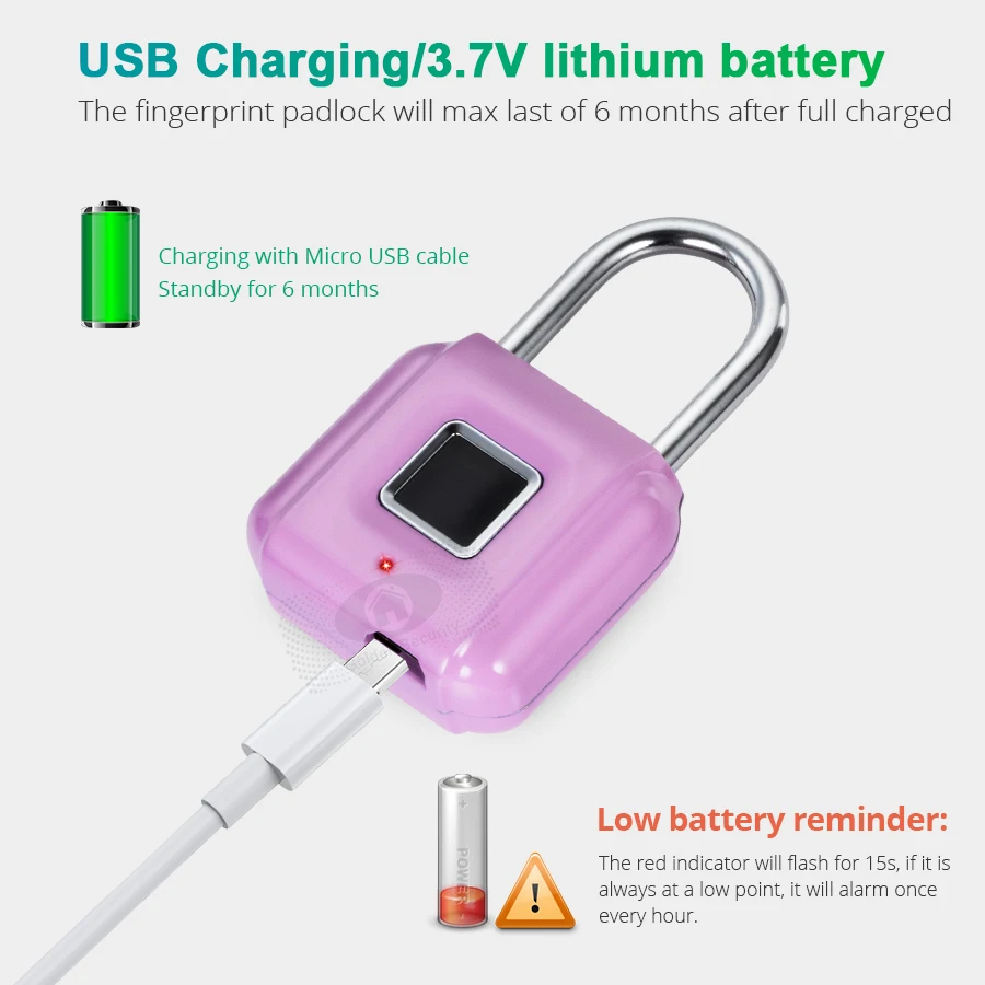 Golden Security Mini keyless USB Charging Fingerprint Smart Padlock for Door Footprint padlock Locker Box Cabinet Drawer lock Golden Security Mini keyless USB Charging Fingerprint Smart Padlock for Door Footprint padlock Locker Box Cabinet Drawer lock