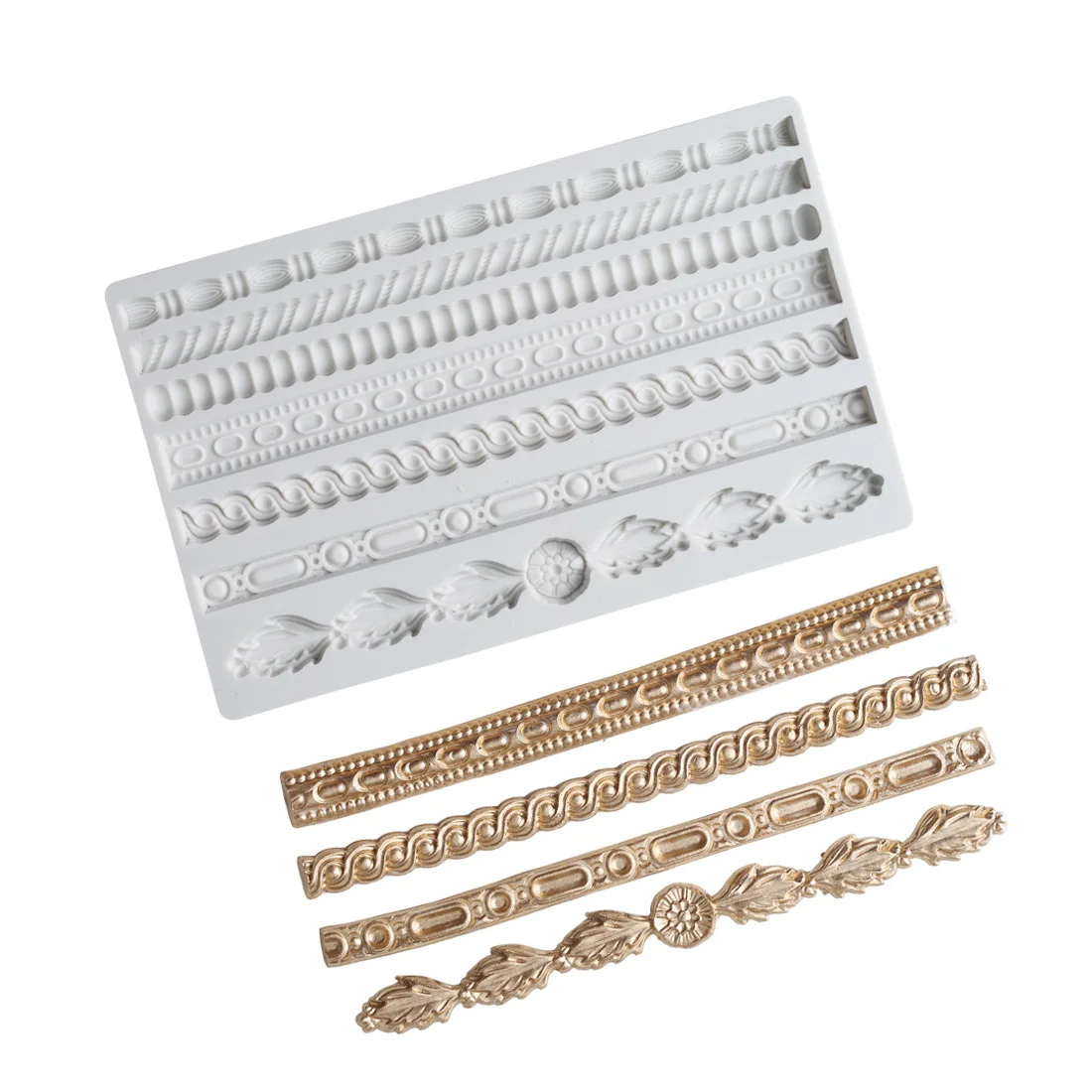 

Plaster Molds Silicone Resin Embossed Rim Mould 3d Wall Panel Design DIY UV Concrete Jewelry Accessories Fondant Clay Mold