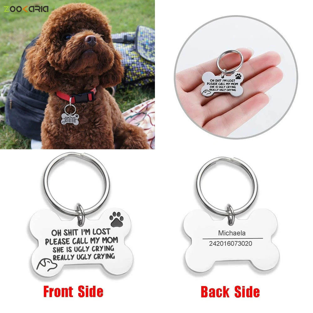 Funny Cat Dog Engraved Puppy Pet Id Pet s For Dogs Cats Kitten Collar For Pets New Puppy Id s Aliexpress