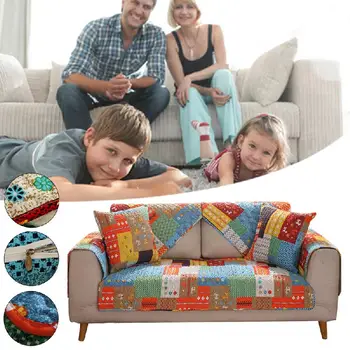 

Bohemian Style Cotton Sofa Throw Pillowcase Pillow Cover Universal Armrest Towel Back Towel Non-slip Sofa Cushion