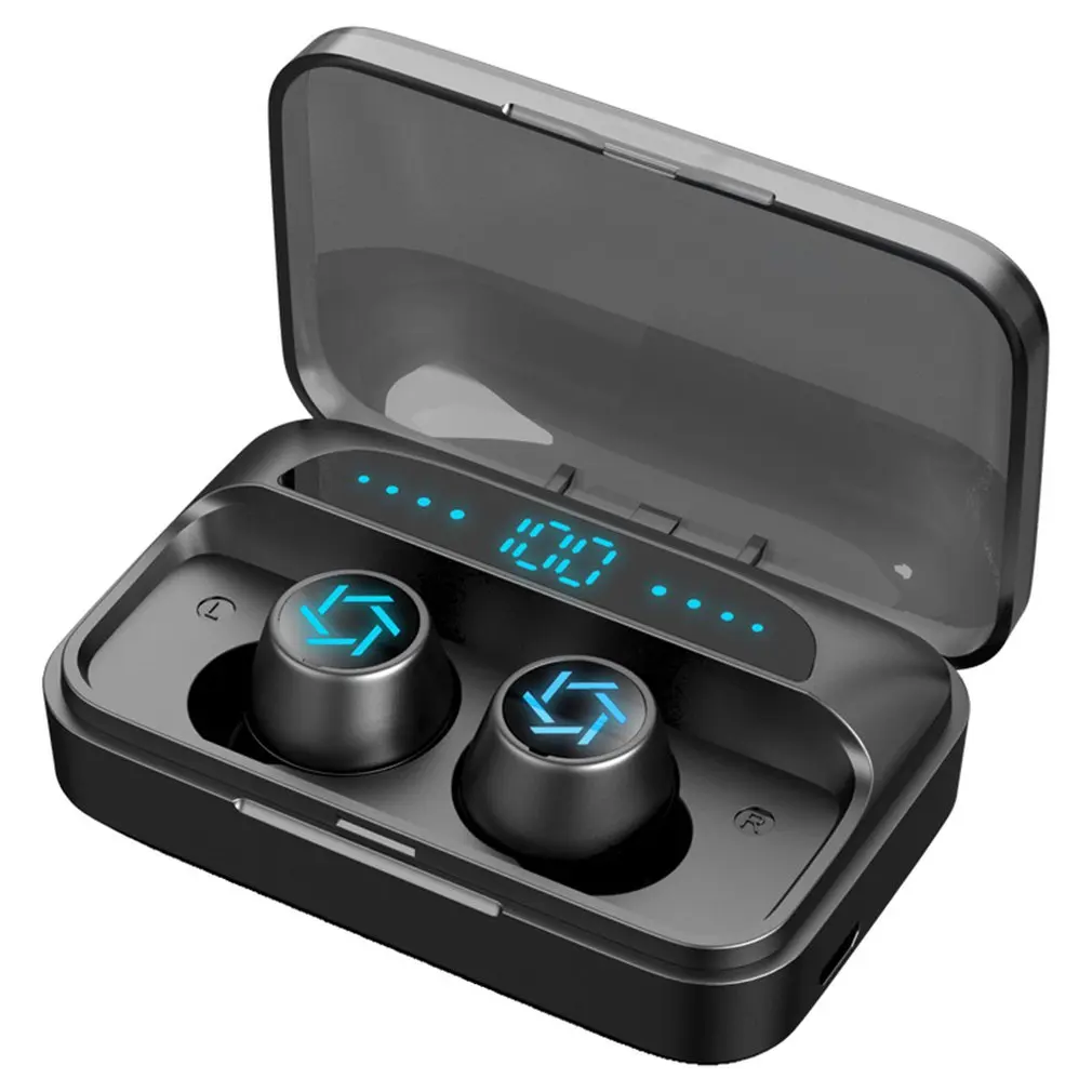 

S15 Wireless Touch Digital Display Mini Sports Headphones Bilateral Stereo Power Display Call Function Voice Control