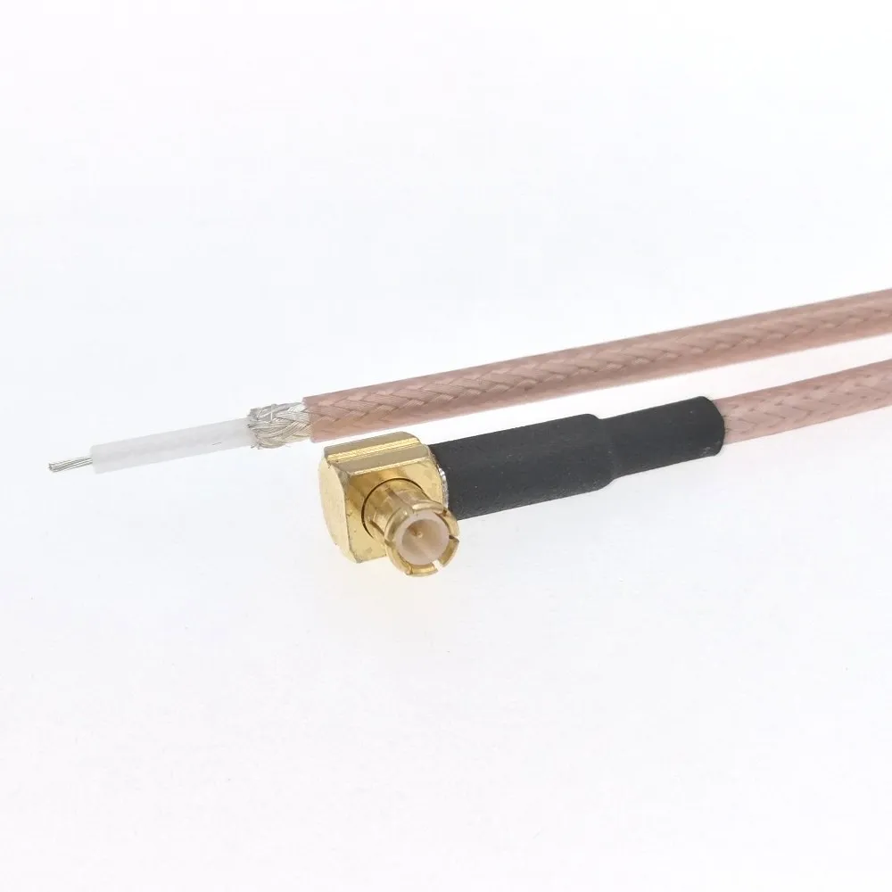 

MCX Male Right Angle To PCB SOLDER Pigtail Cable RG178&RG316 Low Loss 8" 20CM