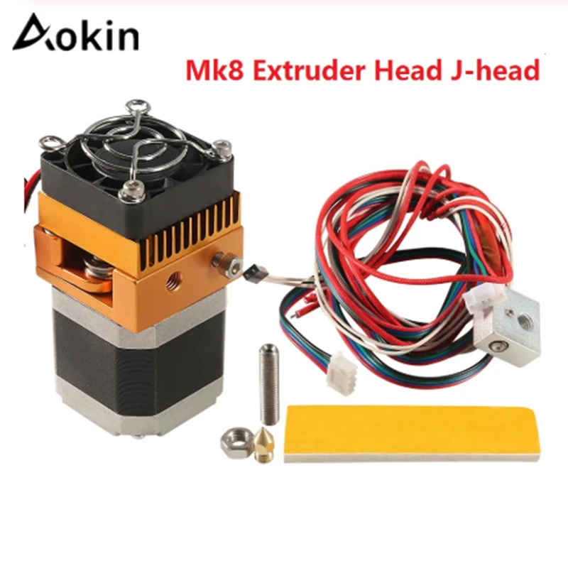Aokin New Mk8 головка экструдера J-Head Hotend 1 75 мм нить 0 4 комплект сопла принтера