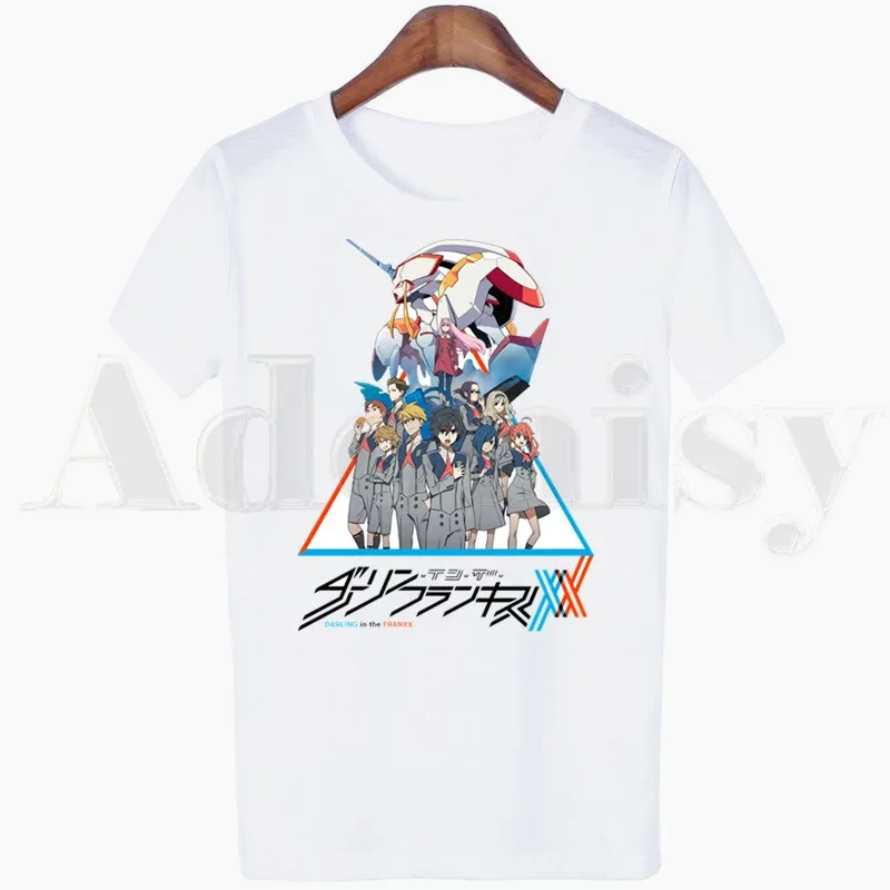 

Darling In The FranXX Zero Two Arigatou 02 Anime Tshirt Harajuku Casual White T Shirt Women New Summer Shirts Graphic T Shirts