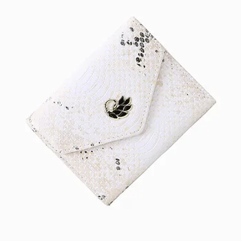 

Women Wallet 2020 Fashion Luxury Durable Lovely Swan Snake Skin Pattern Leather Zipper Coin ID Credit Card Holder Female Purse