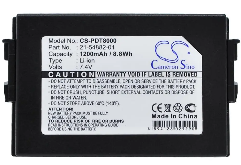 Cameron sino 1200 мА/ч Батарея для символ PDT8000 PDT8037 PDT8046 PDT8056 21-54882-01 штрих-код аккумулятор