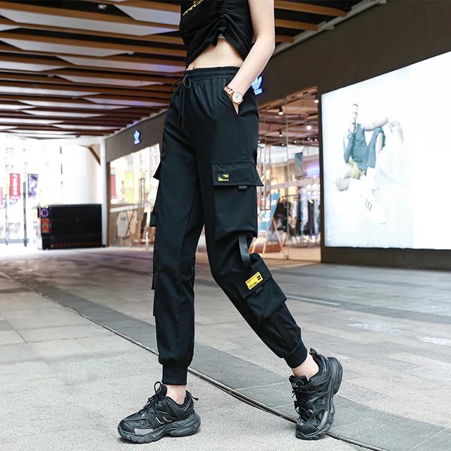 Women Cargo Pants Black 2021 New Spring And Autumn Street Trend