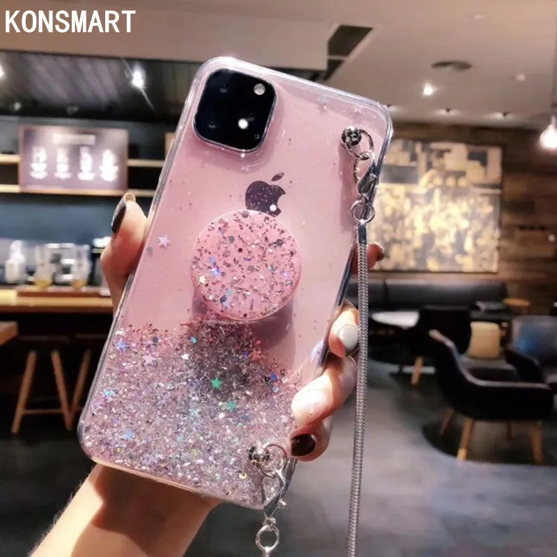 Чехол для iPhone 11 Pro 11Pro Max блестящий прозрачный мягкий чехол со звездой XR X XS 6S 7 8 Plus с