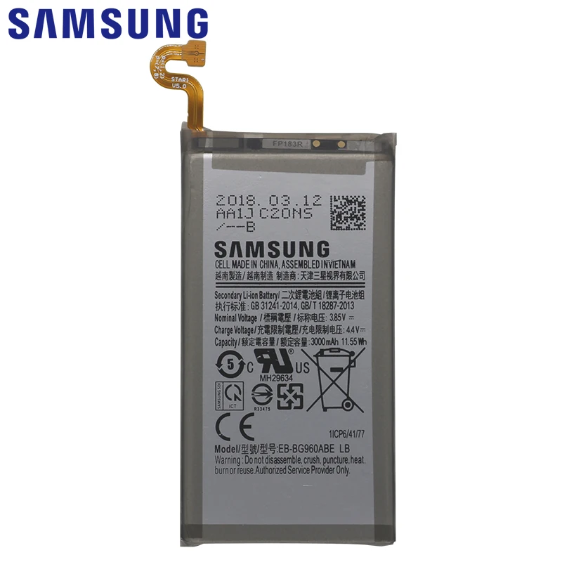 Оригинальная телефонная батарея SAMSUNG телефон аккумулятор 3000 мАч для Samsung GALAXY S9 G9600
