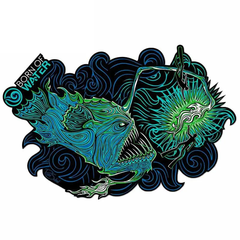 

Автомобильные наклейки «Фатальная рыба», 13 Х9 см