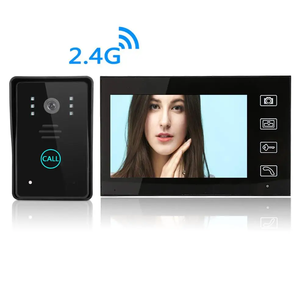 7 inch wireless intercom visual building intercom video doorbell phone Villa door intercom equipment Remote open electronic lock 7 inch wireless intercom visual building intercom video doorbell phone Villa door intercom equipment Remote open electronic lock