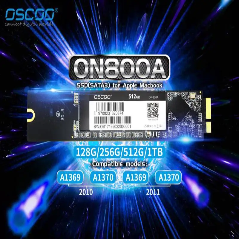 

Oscoo 3D TLC SSD SATA3 120GB 240 GB 500GB 1TB hard disk for Macbook 2010 2011 A1369 A1370 Apple macbook SSD solid state drive