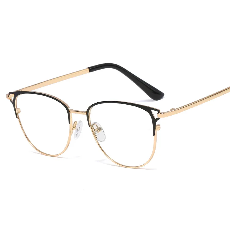 Винтажные женские ретро сексуальные очки оправа модные кошачьи прозрачные линзы женские очки для глаз оптика близорукость защита oculos de grau - Цвет оправы: 4 Black