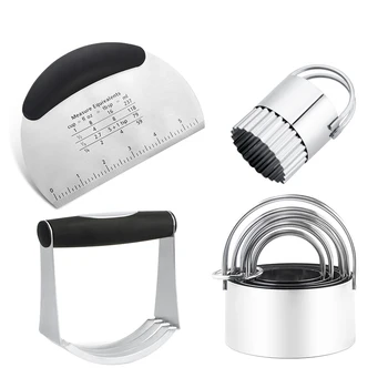 

Blades Pastry Blender Dough Cutter Stainless Steel Non Stick Baking Tools Spatula Butter Home Kitchen Professional Manual Flour