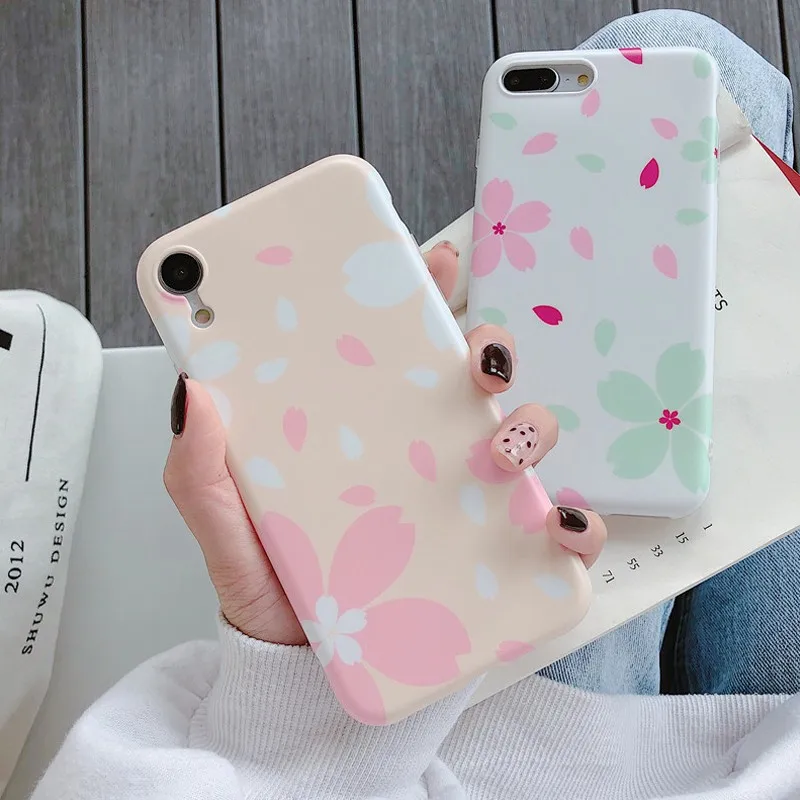 Для Iphone 7 8 Plus 6s розовые лепестки шаблон чехол для телефона IPhone XI X XS 6 Мягкий