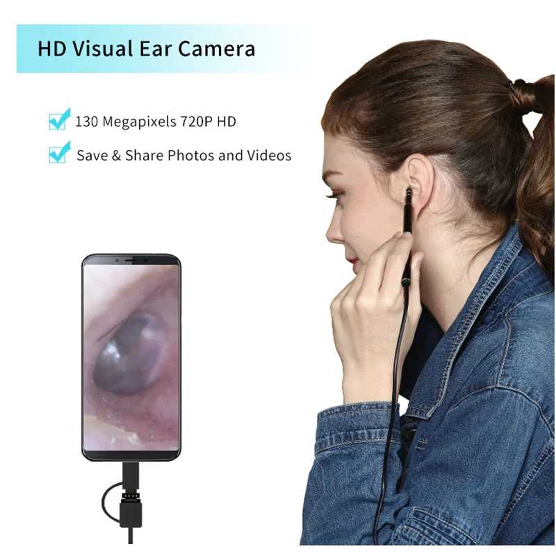 OPHAX USB уход за ушками инструмент для чистки ушей HD визуальный инструмент для чистки ушей многофункциональная Ушная палочка с мини-камерой ручка в ухо чистящий эндоскоп