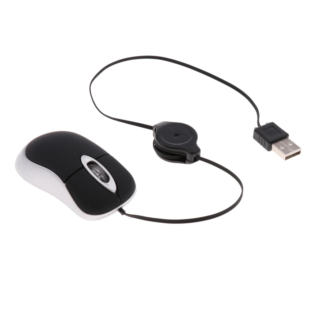 Мини Выдвижная USB Проводная мышь+ Противоскользящий резиновый коврик для игровой мыши для ноутбука компьютера настольного ПК USB Проводная мышь Новинка