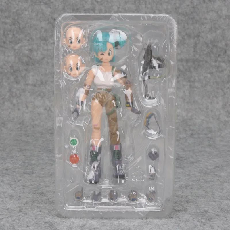 Dragon Ball Z SHF Мастер Роши Bulma Mestre Kame ПВХ игрушка Жемчуг дракона фигурка куклы фигурки Brinquedos подарки - Цвет: bulma in box