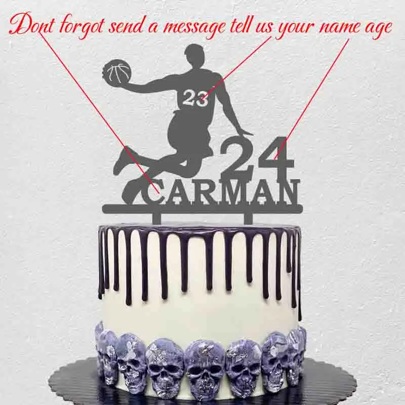 Basketball Birthday Cake Name  Basketball Cake Toppers Printable - Cartoon  Boy Men's - Aliexpress