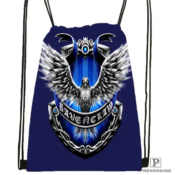 Drawstring Backpack Custom Hufflepuff походная сумка на шнурке милый рюкзак для детей(черная спинка) 31x40 см#180531-03-76 - Цвет: Drawstring Backpack