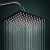 8/10/12 Inch Black Stainless Steel 2mm Ultra-thin Rain Shower Head for Wall and Ceiling Square and Round Rain Shower Head ► Photo 2/5