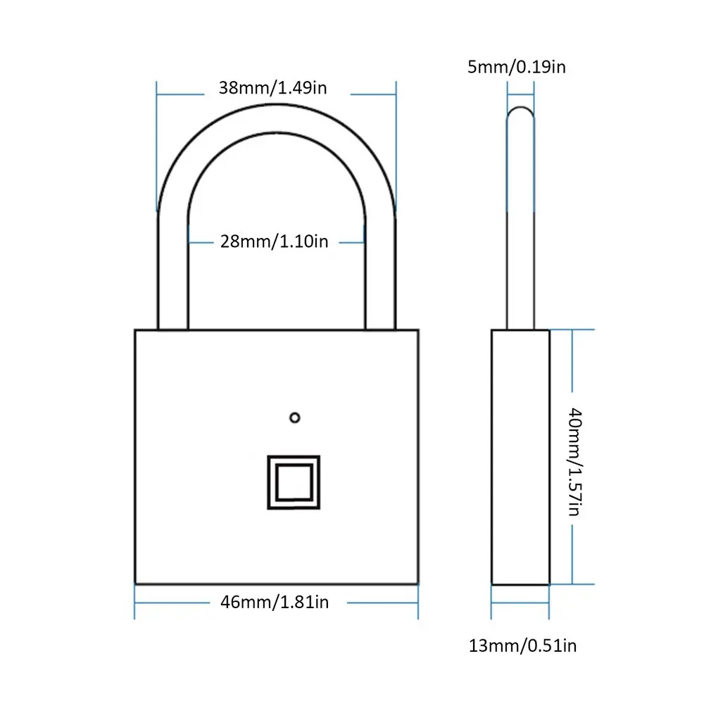 Безопасность Keyless USB Перезаряжаемый дверной замок отпечаток пальца Умный Замок быстрая разблокировка цинковый сплав Металл Портативный