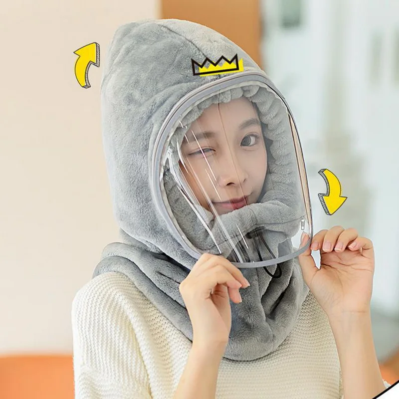 New Fashion Warm Hats Winter Children Beanies Plus Velvet Winter Hats For Women Men Hat With Glasses Cap