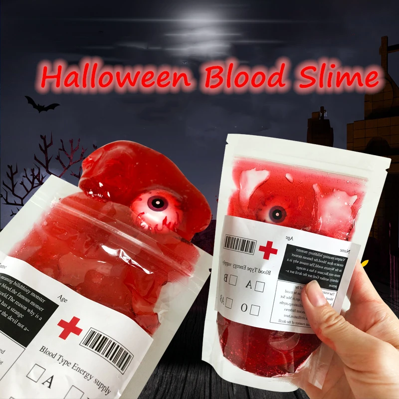 

Halloween Blood Eyes Slime Crystal Mud Plasticine Gum Polymer Clay Slime Toy Halloween Horror Props Blood Bag Slime Kids Gift