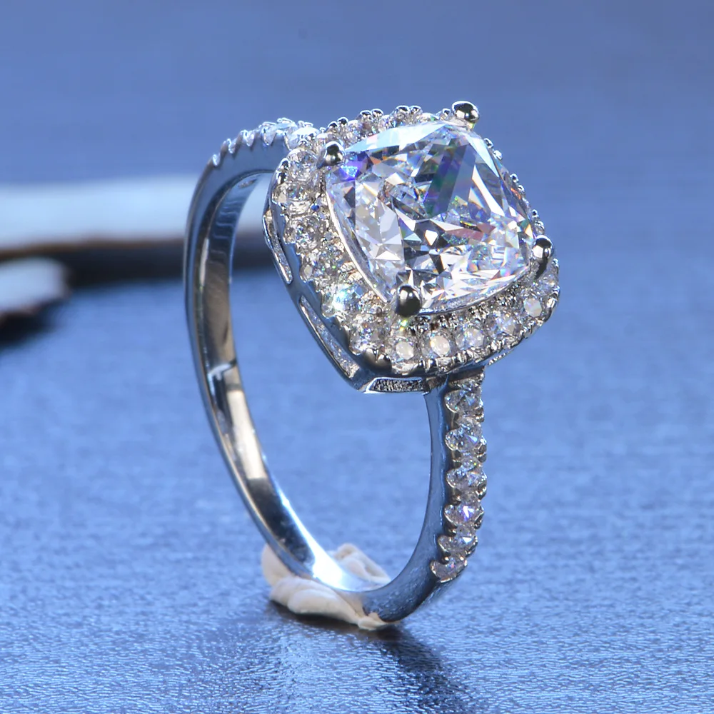 Модные драгоценные Камни Серебряное кольцо аметист кольцо с синим сапфиром Серебро 925 Ювелирное кольцо с аквамарином для женщин обручальные кольца