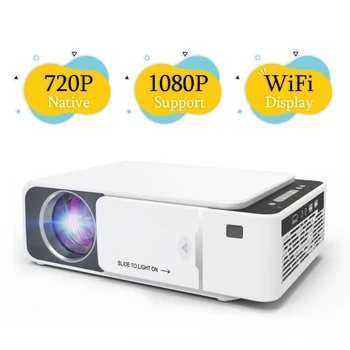 

Techstick Video Projector LCD Android Projector Portable 720P HD Projector, Upgraded 3000 Lux, Screencast for iOS & Android