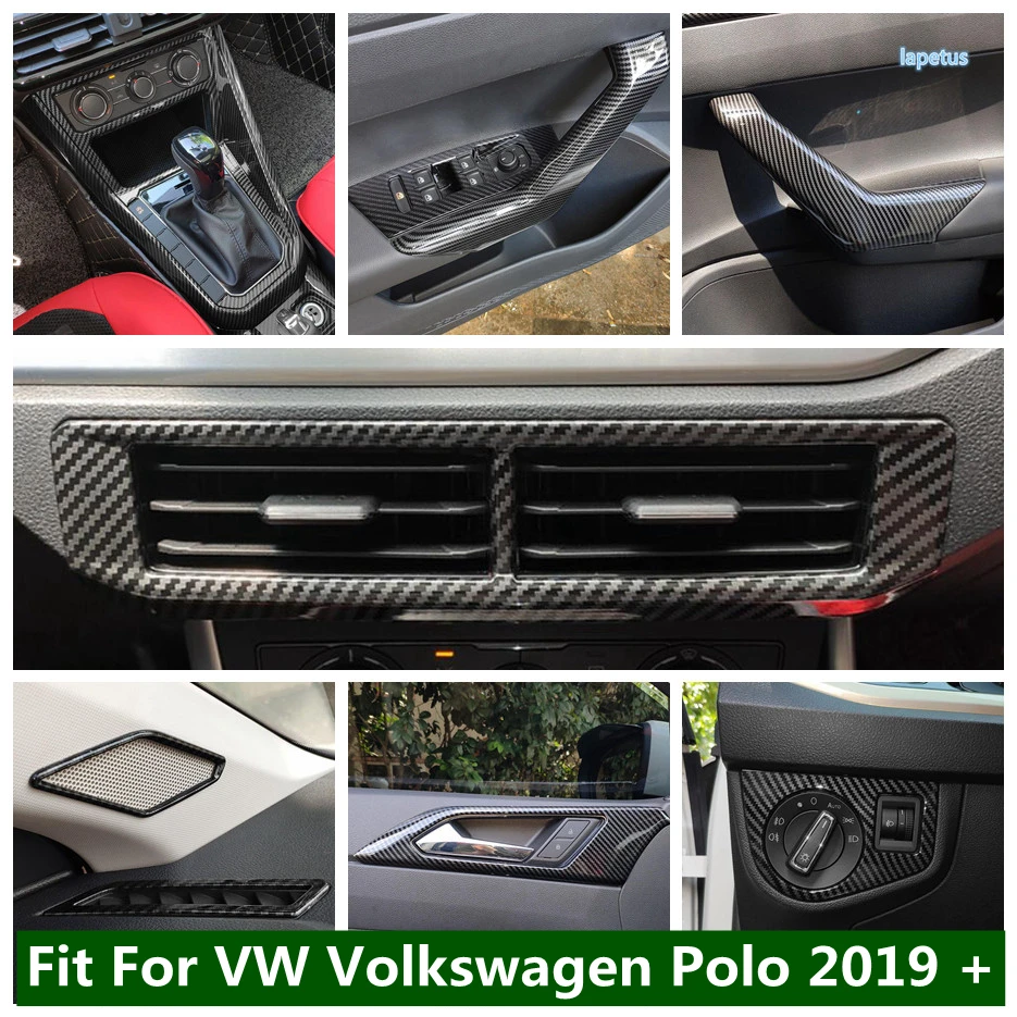 Säule ein Lautsprecher/Schalt kasten/Lichter/Glas hub Schalttafel Abdeckung  Verkleidung für VW Polo 2019-2023 Kohle faser Zubehör - AliExpress