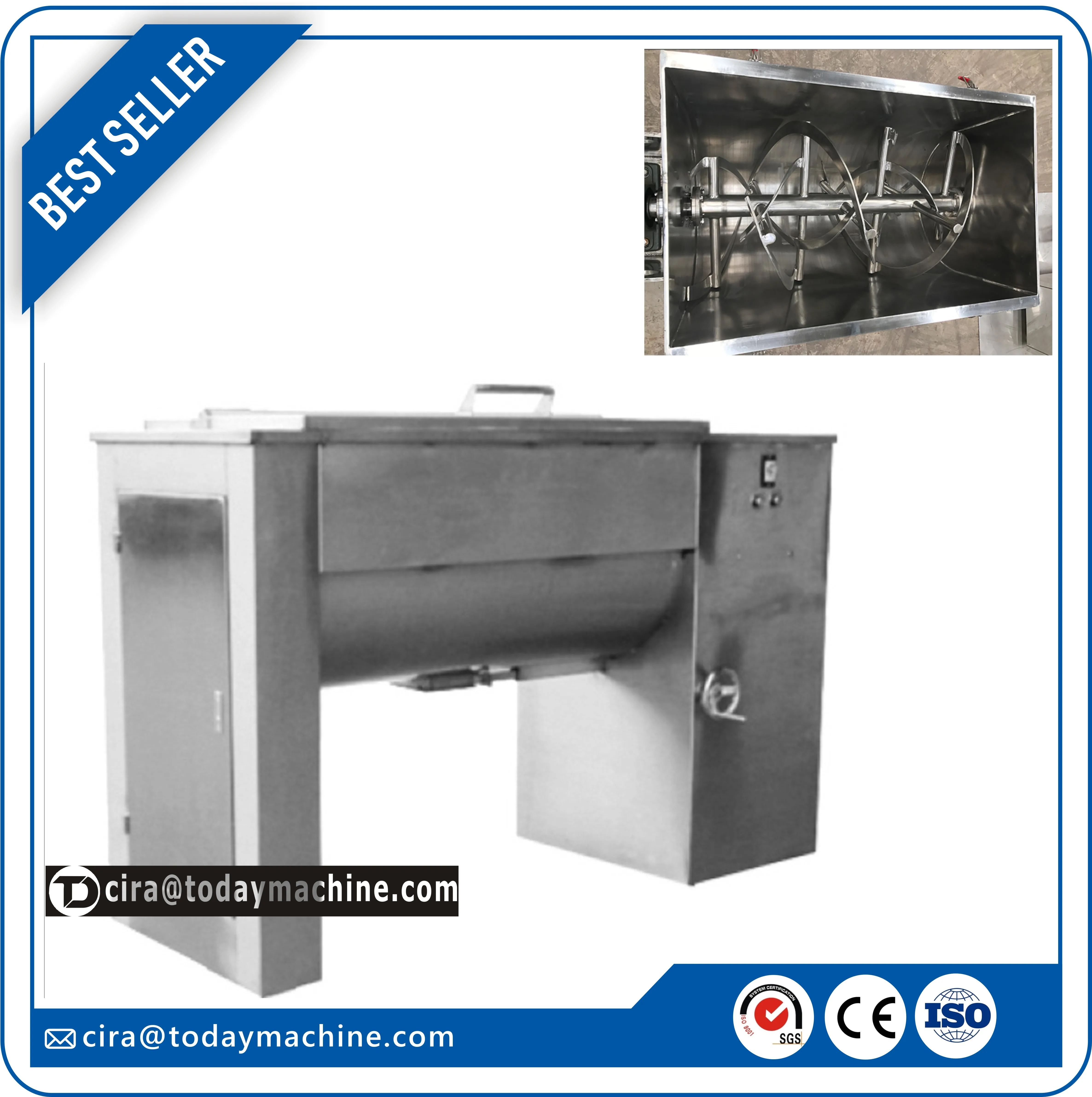 CBD Dry powder Mixing Machine Granular Horizontal Ribbon Blender