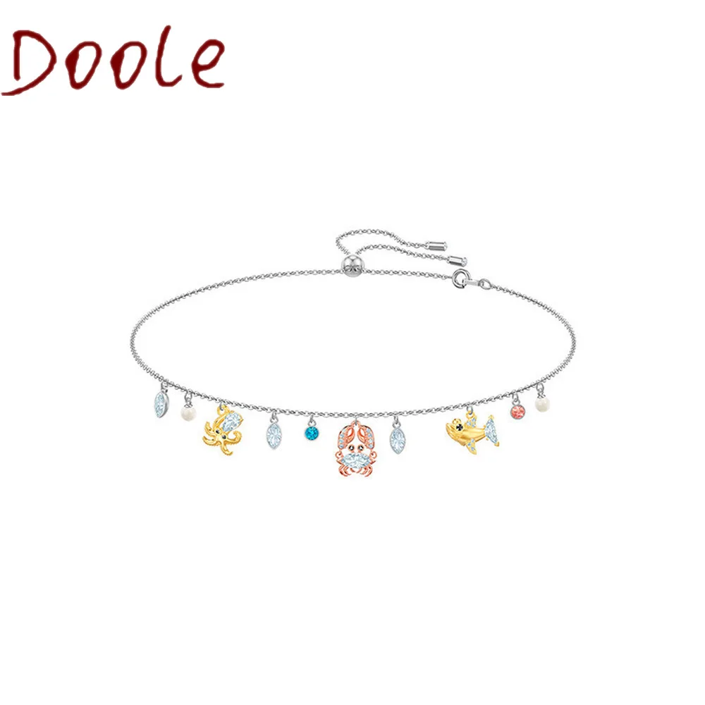 

High Quality SWA Fashion Jewelry,Lovely Marine Life Octopus crab shark necklace smart and interesting necklace For Women