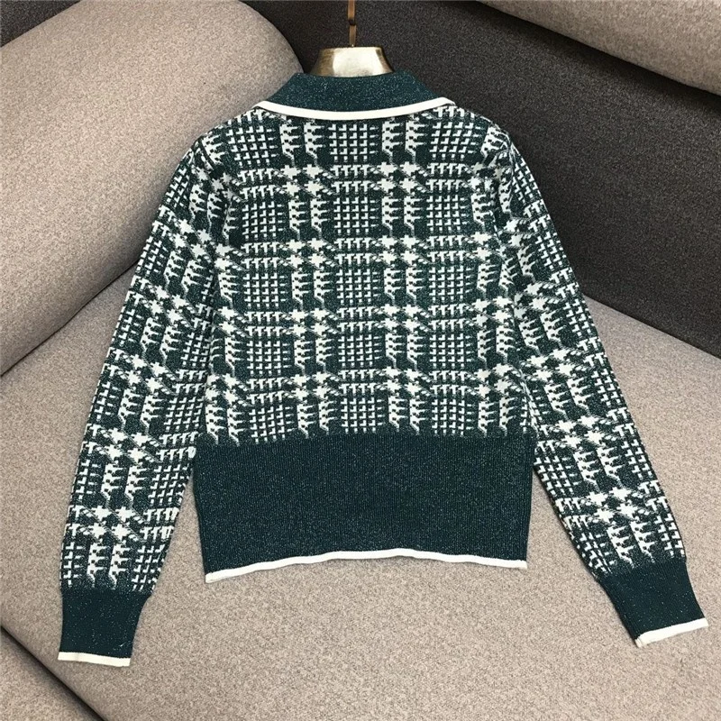 

Женский трикотажный двубортный кардиган, винтажный элегантный свитер с лацканами, облегающий Повседневный свитер, верхняя одежда для весны и осени