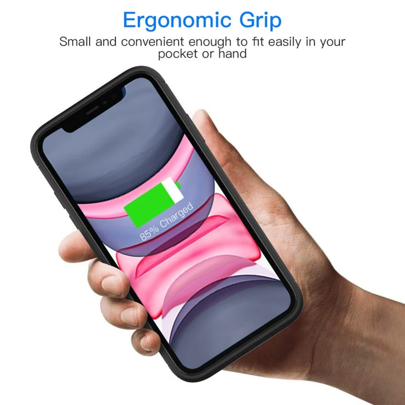 

For iPhone 11 Battery Case 6200mAh Rechargeable Portable External Battery Charger Pack For IPhone 11/11 Pro/11 Pro Max