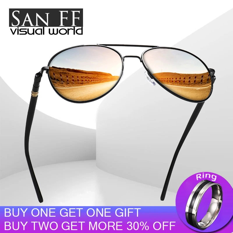 

Fashion Aviation Sunglasses Men 2019 Alloy Frame HD Polarized Glasses Driving Glasses Retro Luxury Design