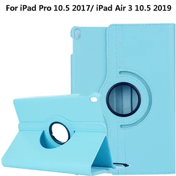 

Leather Stand Cover 360 Rotating Case For Apple iPad Pro 10.5/ iPad Air 3 Protective Shell Flexible Skyblue Tablet Accessories