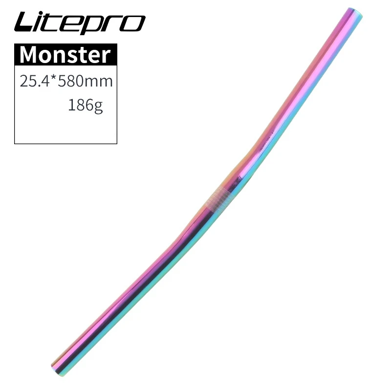Litepro Monster Folding Bike Horizontal 25.4*540/580mm Aluminium Alloy Ultra Light Handlebars Bicycle Parts