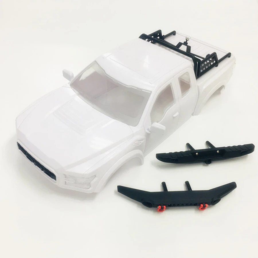 

White Hard Body Shell 324MM Wheelbase W/ Bumper Sets For 1/10 Scale RC Crawler Toys Car TRAXXAS TRX-4 FORD Model Accessories