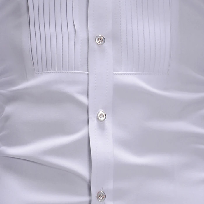 Men shirt long sleeve cotton fashion simple Fitness Solid color Stand collar shirt Male casual pleated long sleeve shirt Clothes