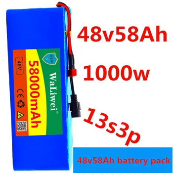 

48v 58Ah 1000w 13S3P Lithium ion Battery Pack For 54.6v E-bike Electric bicycle Scooter with discharge BMS