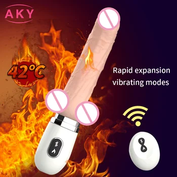 Automatic Sex Machine Telescopic Dildo Rotation Vibrator Realistic Dildo Thrusting G Spot Anal Masturbator Sex Toys for Women 1