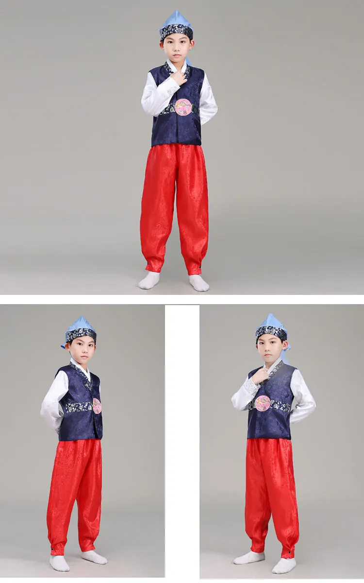 Корейский Традиционный ханбок для вечеринка для мальчика день рождение корейский национальный ребенок долбок традиционная одежда