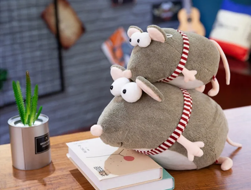 Cartoon Animal Big Eye Mouse Stuffed Doll Rat Plush Bedtime Story Friend Kid Birthday Gift Christmas Present 21