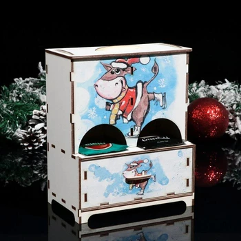 

Tea house "Chest of drawers Symbol of the year 2021. Goby on a skating rink", 9.7 × 16.3 × 19.6 cm 5151792