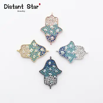 

0.94*0.65in Exquisite Copper Bracelet Necklace Jewelry Connector Diy Craft Jewelry Making Precision Miniature Inlaid Zircon Hole