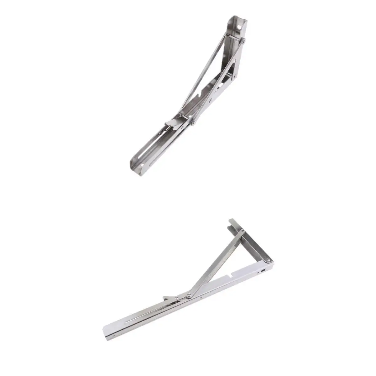 2pcs Boat Foldable Bench Shelf Table Bracket Support Marine Grade Cast Solid 304 Stainless Steel 10 Inch 16 Inch