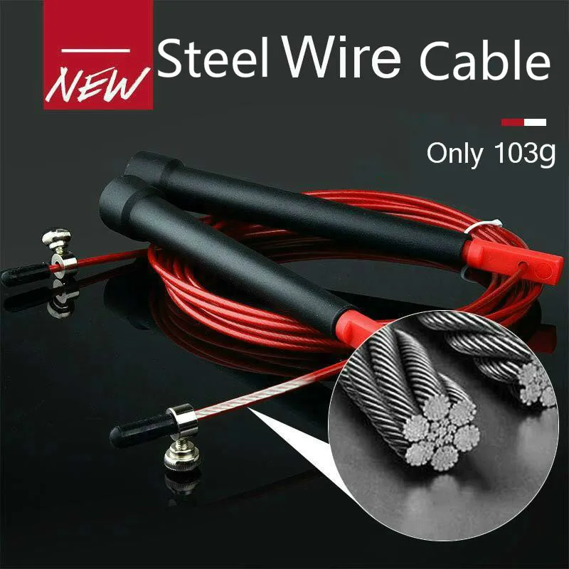 

Jump Rope Crossfit Speed Skipping Rope Adjustable Steel Wire Cable Workout Fitness Training Jumping Rope For Kids Children Adult