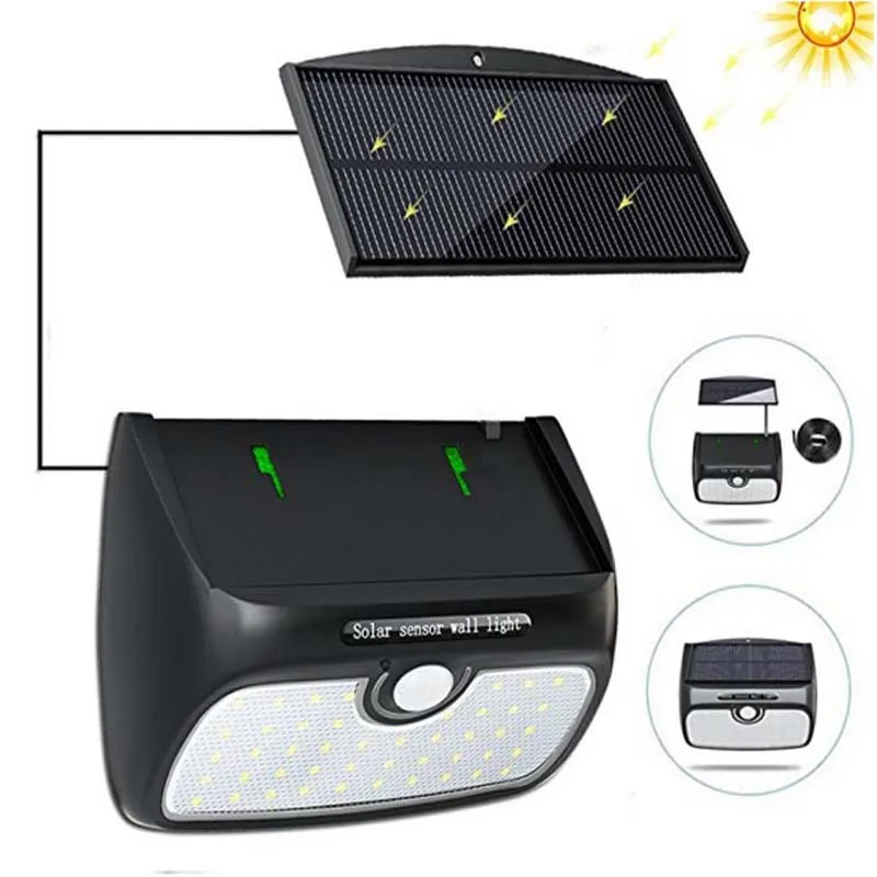 

Manufacturers Direct Selling 48LED Solar Induction Lamp Split Type Outdoor Waterproof Sensor Light Garden Lamp Garage Corridor L