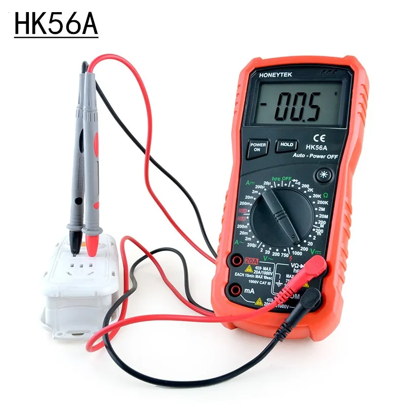 

Handheld HK56A Multimeter Digital Voltage Resistance Meter Professional Voltmeter Digital Avometer With Backlight Tester Tool